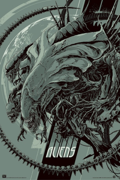 「エイリアン2」バリアント Aliens Variant by Ken Taylor 24″ x 36″ Edition of --- US$75