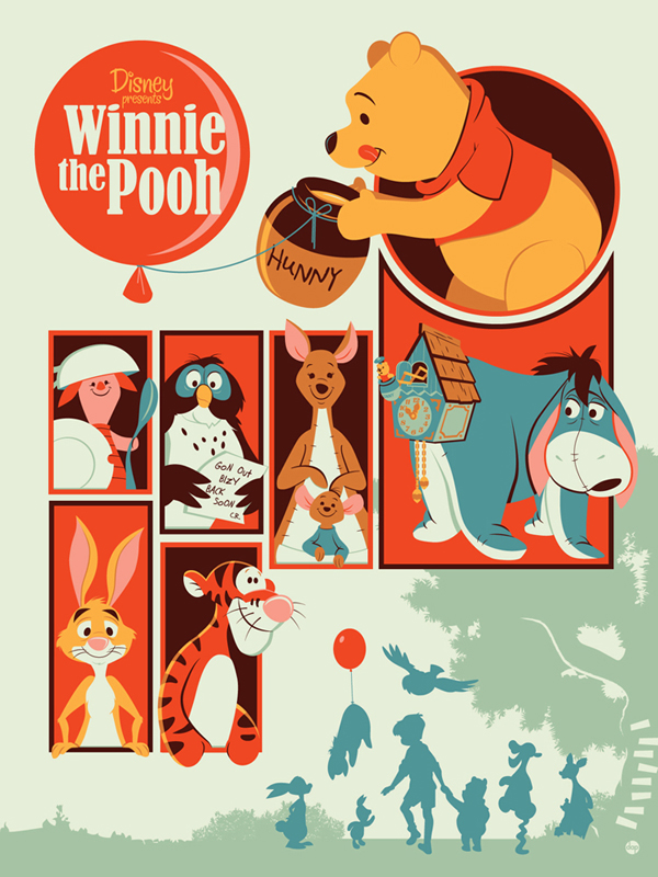 「くまのプーさん」Winnie the Pooh  Poster by Dave Perillo