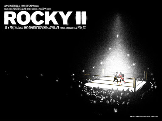 「ロッキーII」 ROCKY II Poster by Matt Taylor.  18"x24" screen print.  Hand numbered. Edition of 150.  Printed by Industry Print Shop.  US$40