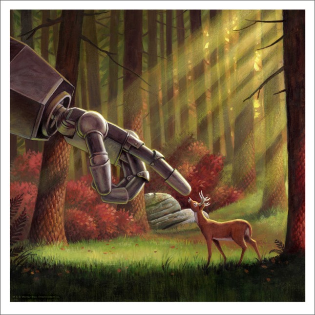 「アイアン・ジャイアント（鹿）」 The Iron Giant (Deer)  by Jason Edmiston.  12"x12" giclee. Hand numbered. Edition of 150.  Printed by Static Medium.  US$50